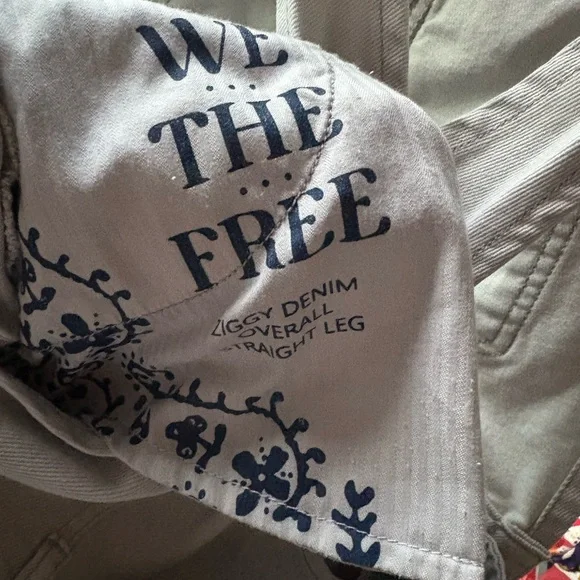 Free People Ziggy Straight Leg Light Gray Denim Overalls - Picture 6 of 9